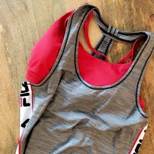 Two Piece “Fila” Women’s Racer Back Tank & Bra